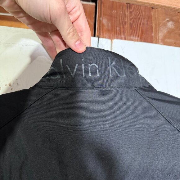 Calvin Klein Tech Fleece Men’s Fleece Jacket Black Size XL Full Zip - Picture 10 of 13